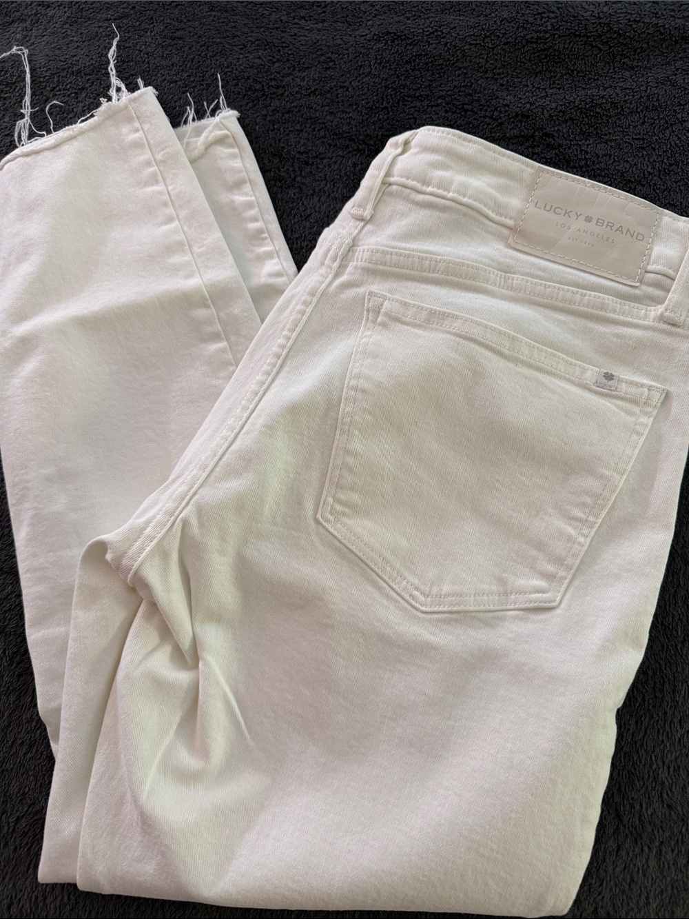 Lucky Brand White Cropped Ankle Jeans
